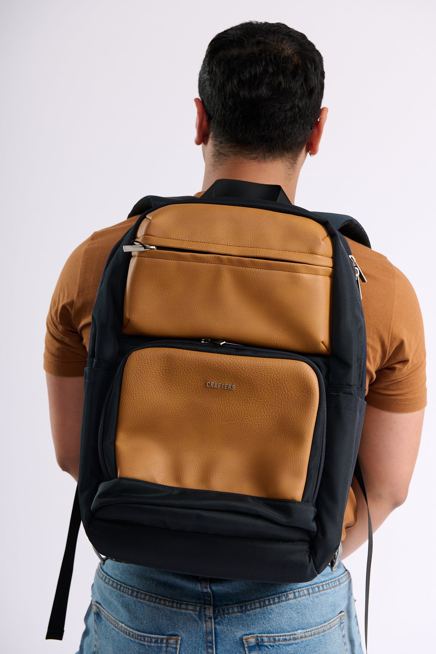 Mochila Wells azul/camel – Crafters