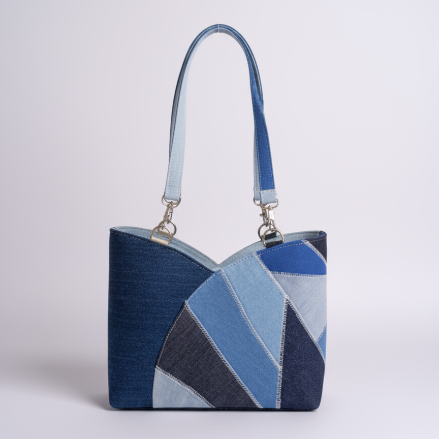 Cartera Sandy – Azul Boreal Doble diseño