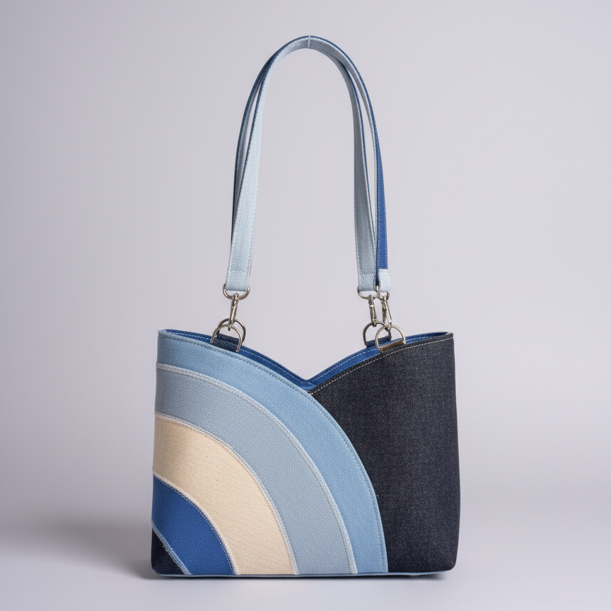 Cartera Sandy – Azul Boreal Doble diseño