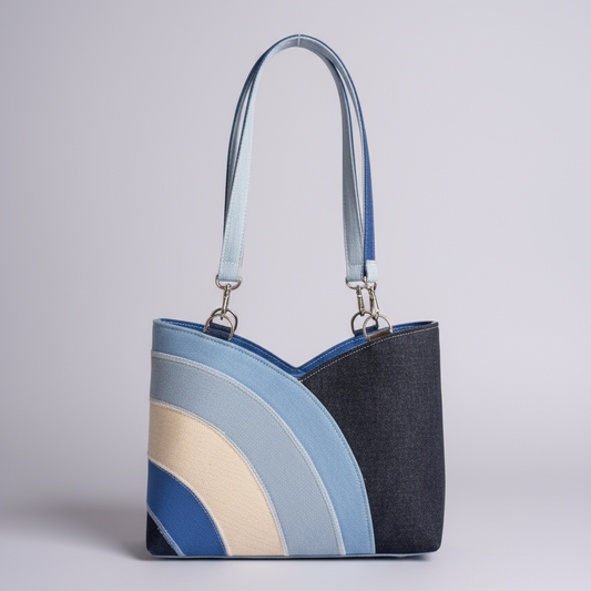 Cartera Sandy – Azul Boreal Doble diseño